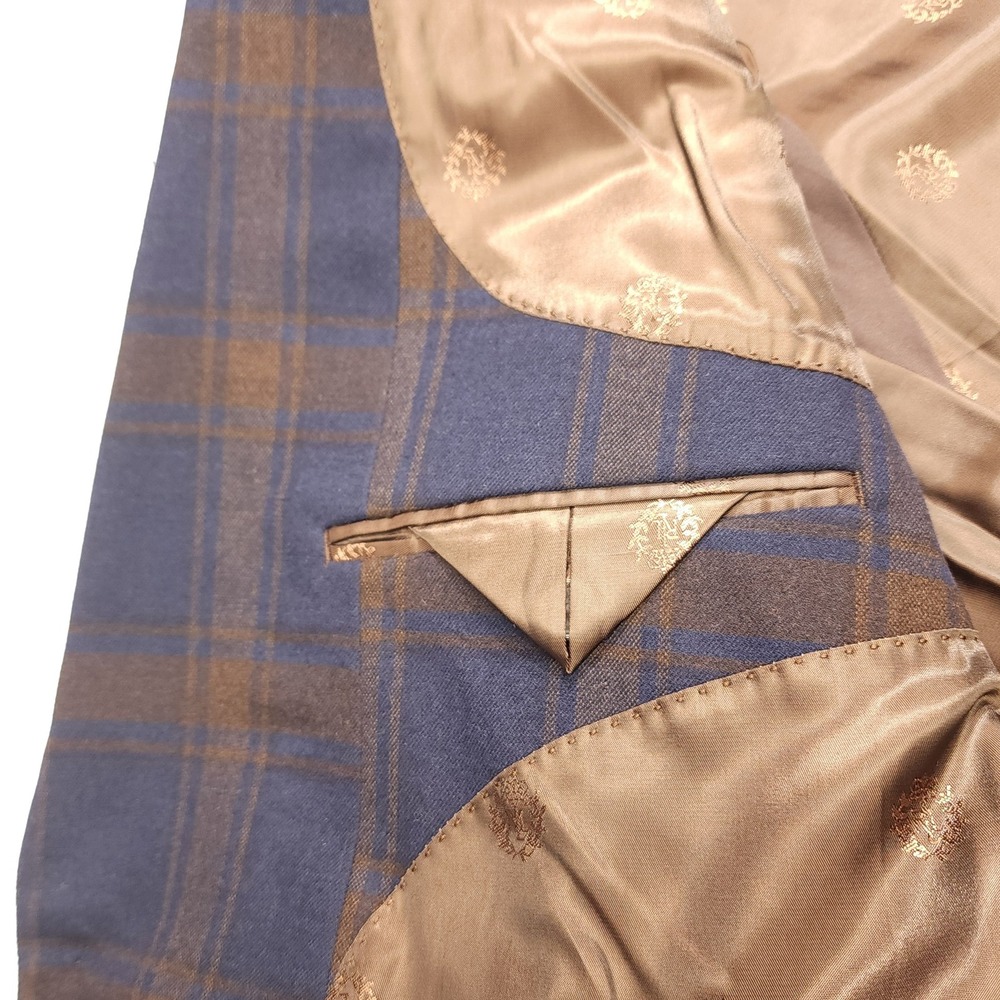 Lauren Ralph Lauren Lexington UltraFlex Men's 48R Blue Plaid Blazer NWT - Picture 10 of 16